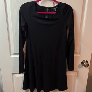 Express size small black zipper dress